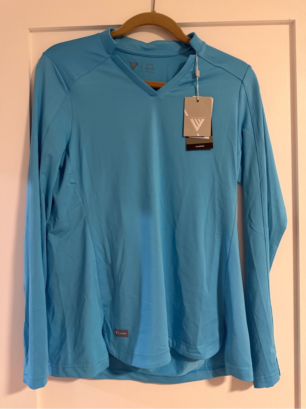 Women's Long Sleeve Tee in Light Blue